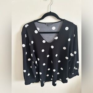 Adrianna Pappell (Nordstrom) Printed V-Neck Blouse